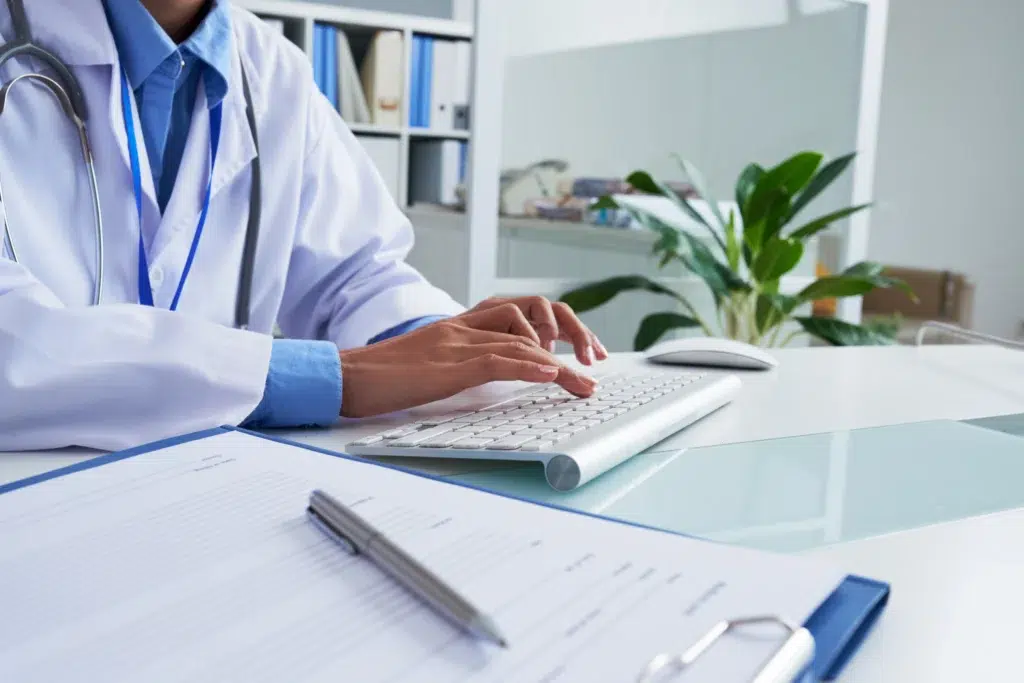 electronic claims submission and coding of medical record is done through which component of an ehr?